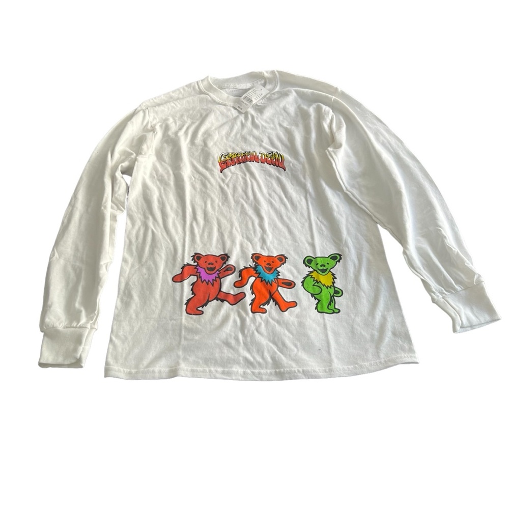 Grateful Dead Long Sleeve Shirt Mens Small White